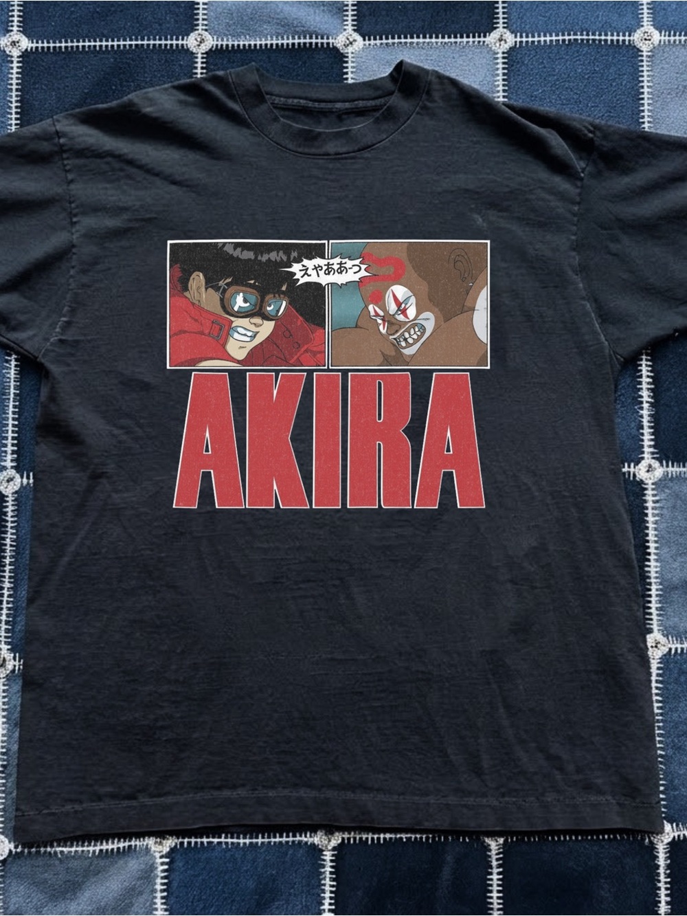 Akira Graphic Tee in Black with Red Logo